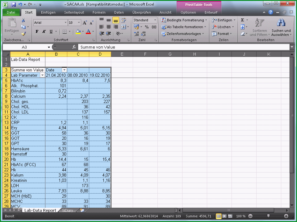 messprotokoll excel vorlage