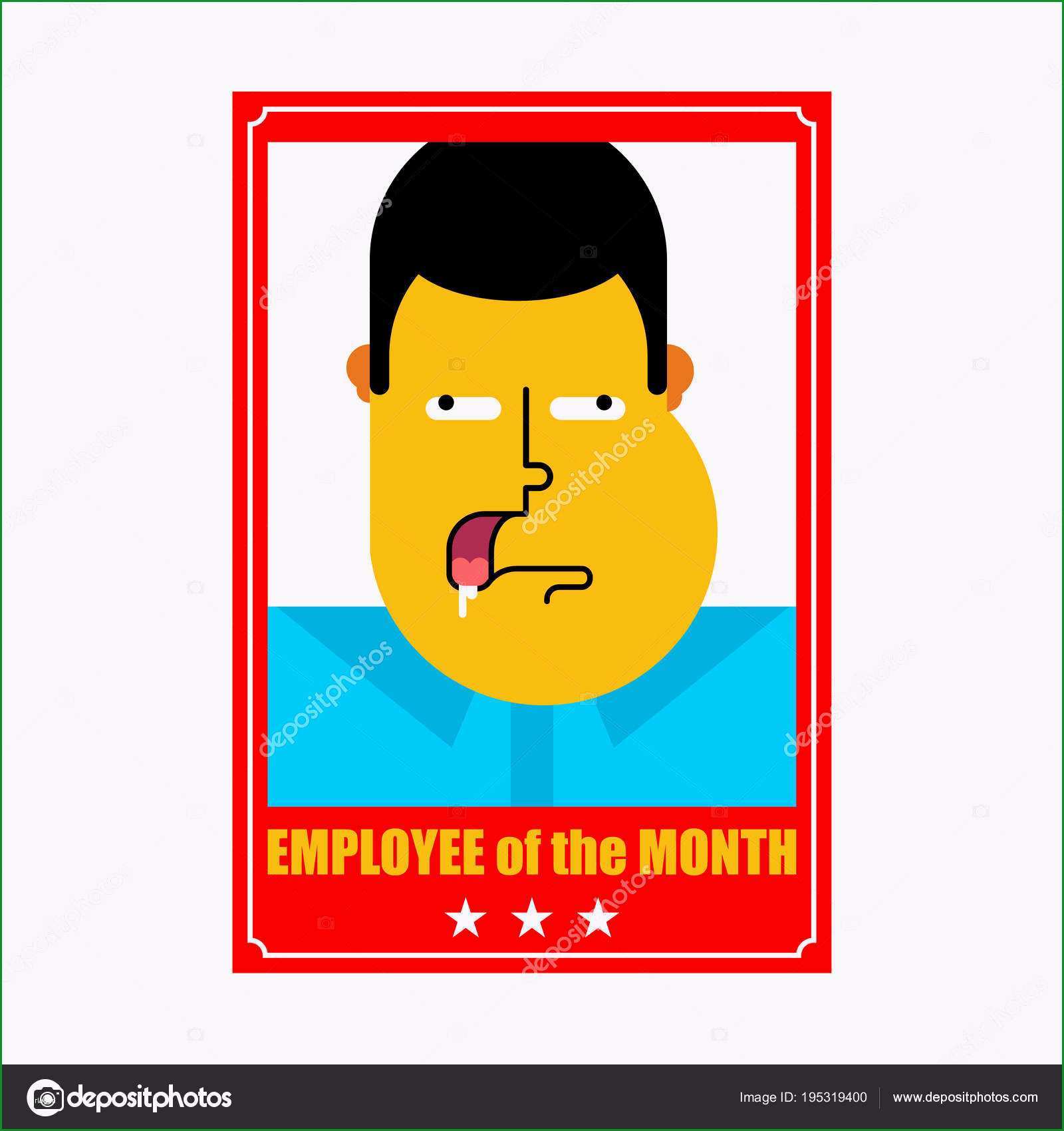 stock illustration employee of month best worker