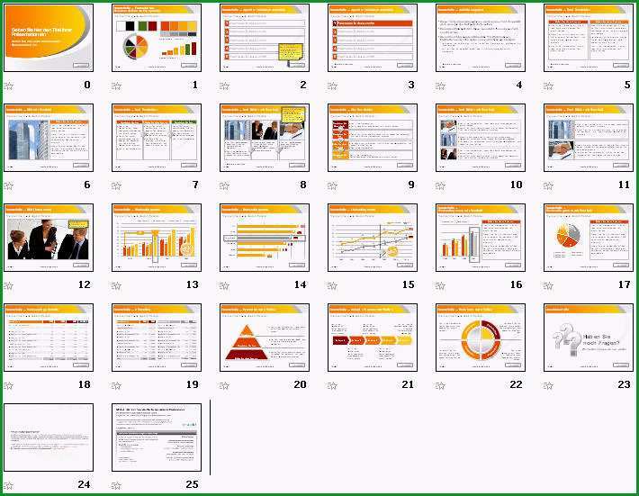 powerpoint vorlage welle orange