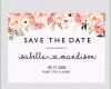 Faszinieren Printable Save the Date Template Card Floral Save the Date