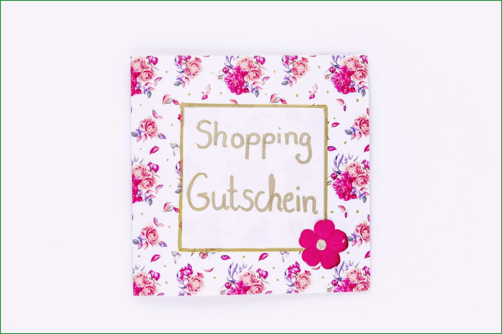 shopping gutschein vorlage