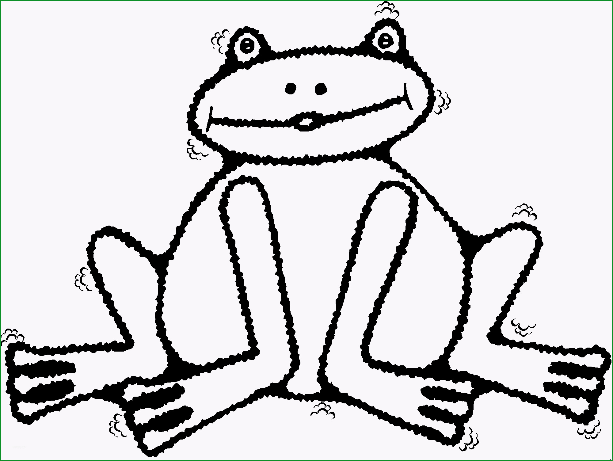 sitzender frosch