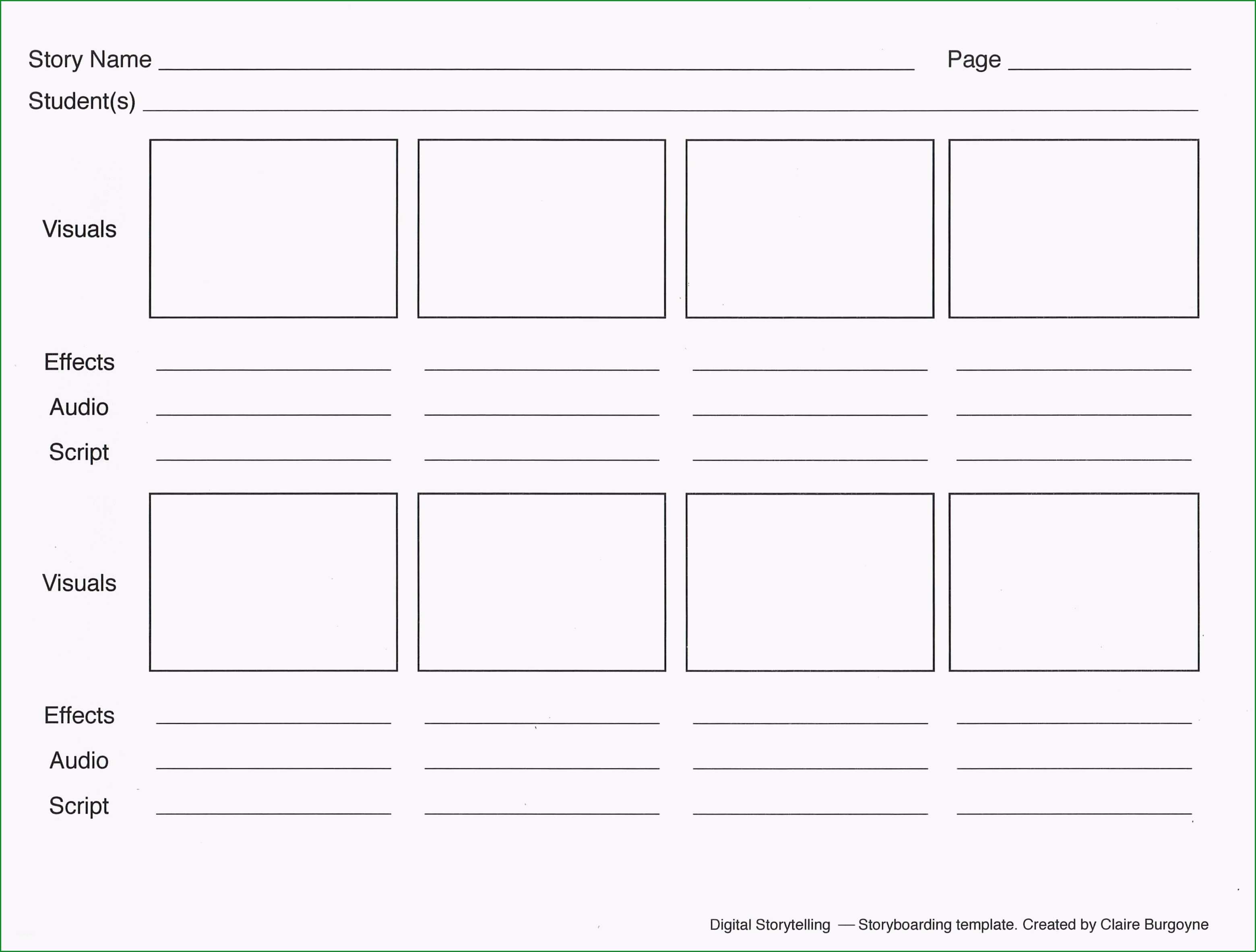 storyboard vorlage word