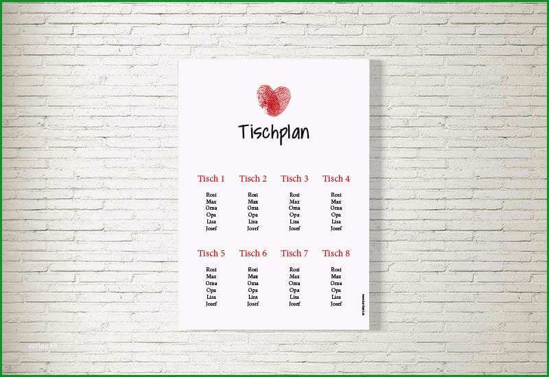 tischplan hochzeit fingerabdruck