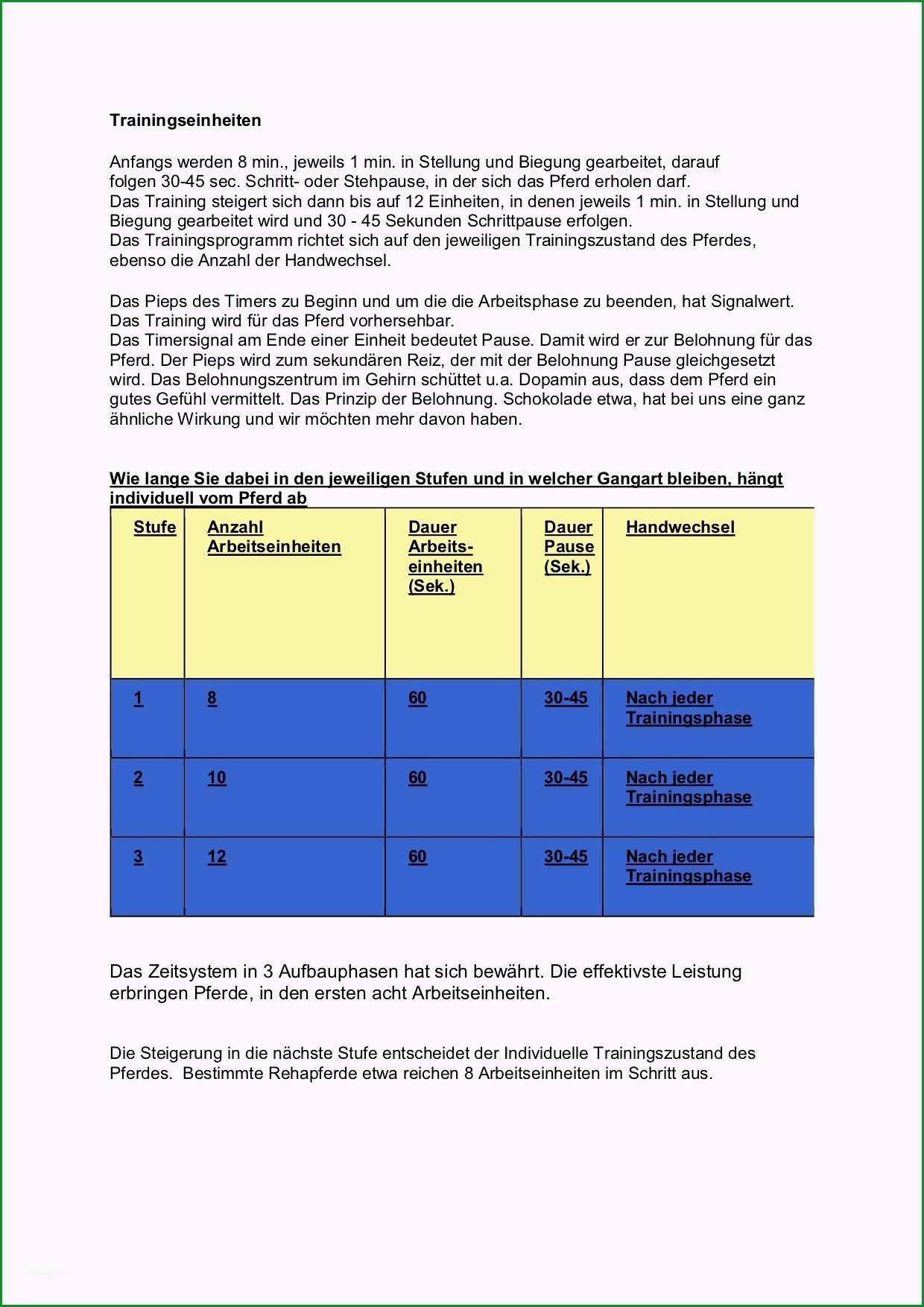 trainingsplan pferd vorlage trainingsplane starkes pferd