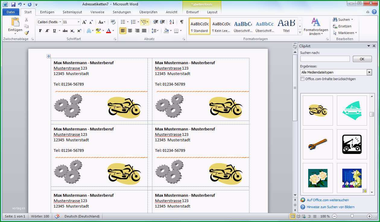 visitenkarten drucken word 4654