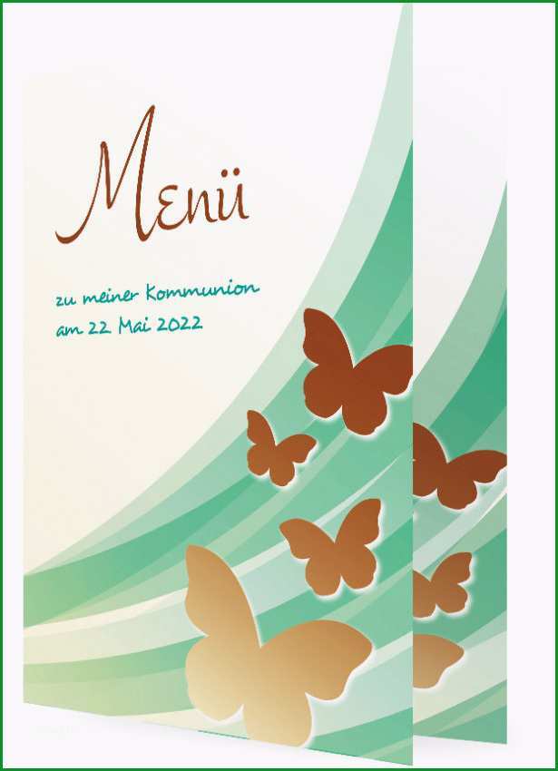 Vorlagen Menuekarten Schmetterlinge braun 1205