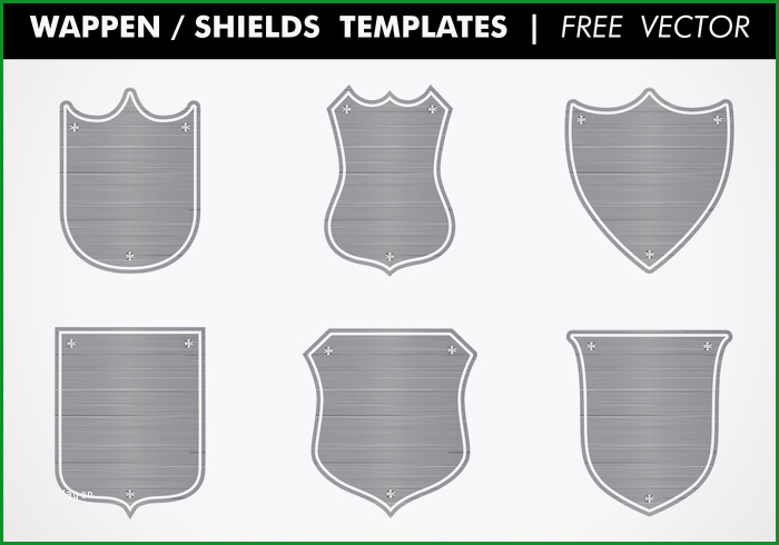 wappen and schilder vorlagen free vector