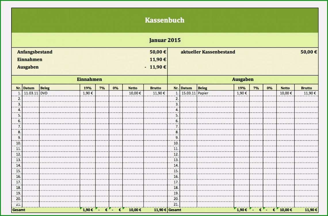 10 einnahmen ausgaben rechnung excel vorlage