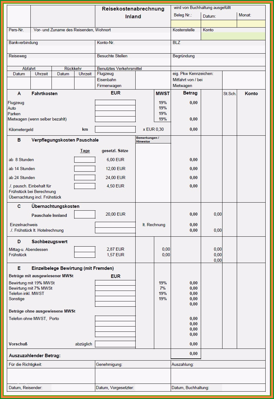 13 spesenabrechnung lkw fahrer vorlage