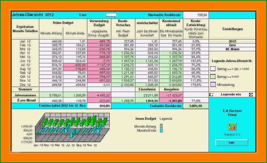 8 private buchhaltung excel vorlage