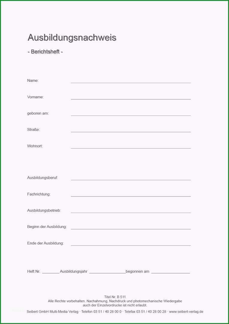 Berichtsheft taegliche oder woechentliche Eintragungen 7 Tage Woche