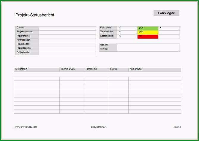 besuchsbericht vorlage kostenlos wunderbar projekt statusbericht in word