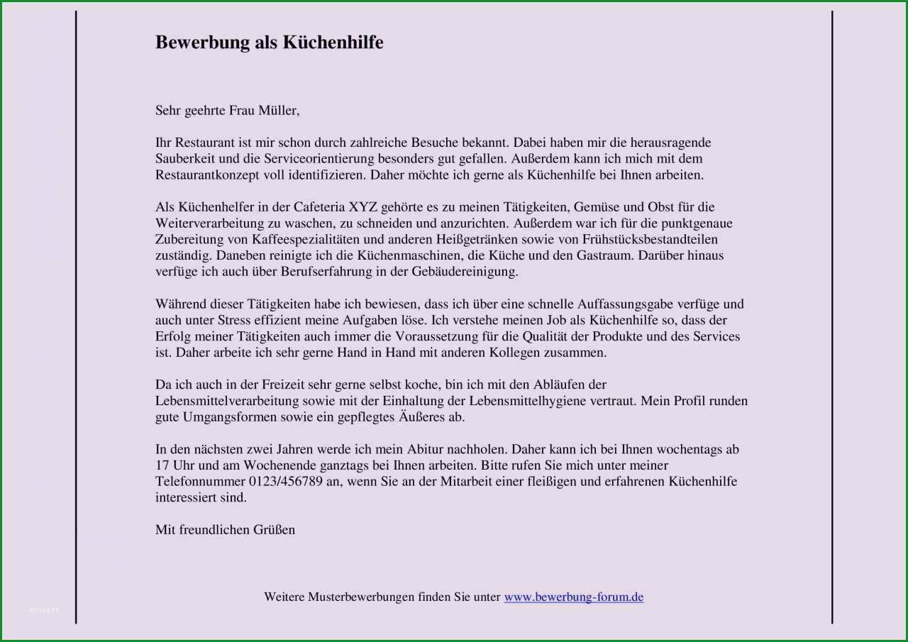 bewerbung teilzeit vorlage genial bewerbung als reinigungskraft muster