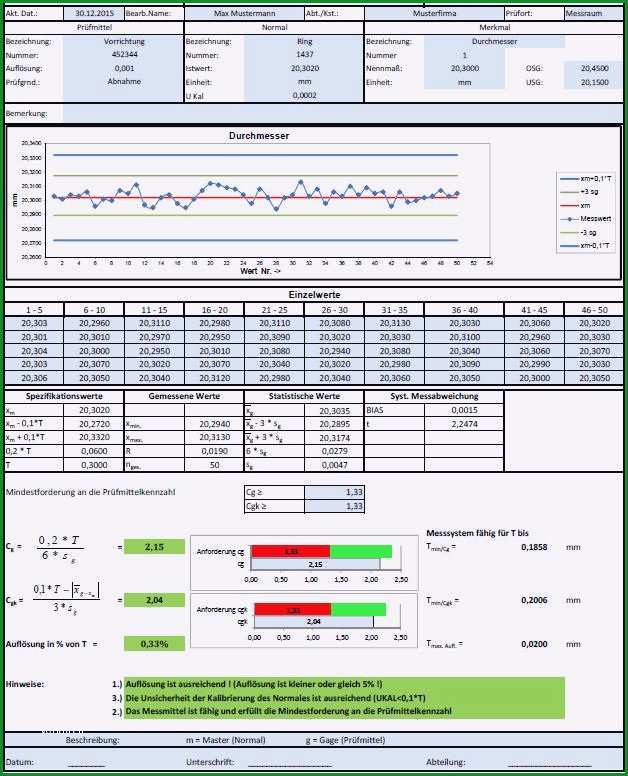 bwa vorlage excel