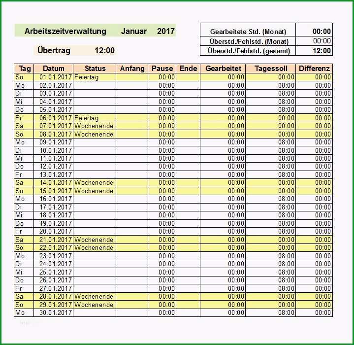 datev vorlage zur dokumentation der taglichen arbeitszeit 2017 sus excel arbeitszeitnachweis vorlagen 2017