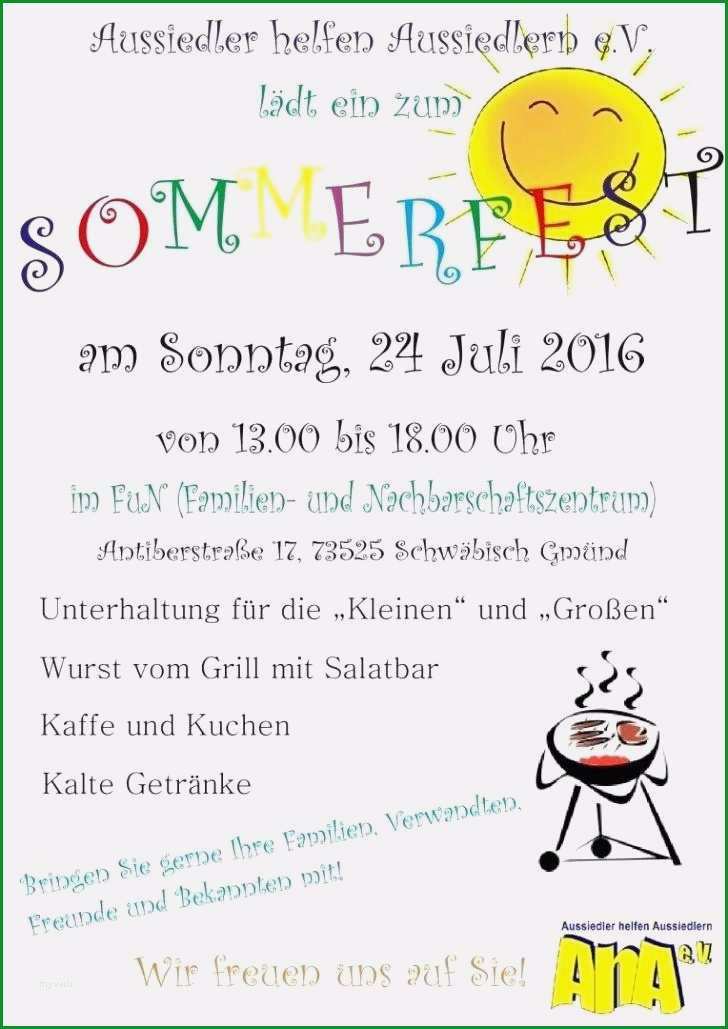 einladung sommerfest firma vorlage