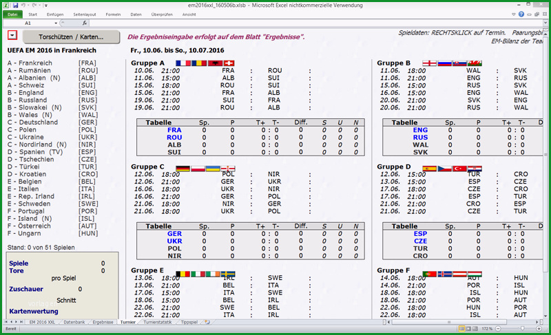 excel turnierplaner und tippspiel fuer fussball em