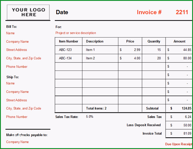 templates for Excel