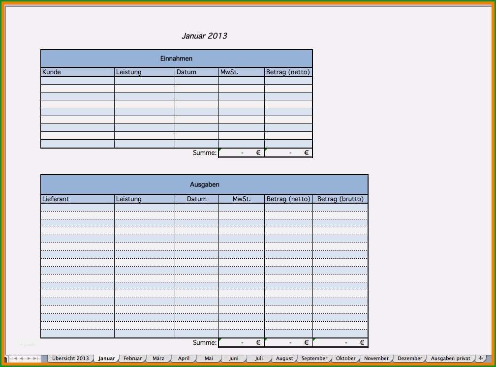 excel vorlagen kostenaufstellung einzigartig 6 einnahmen ausgaben excel vorlage kostenlos