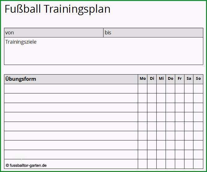 trainingsplan fussball