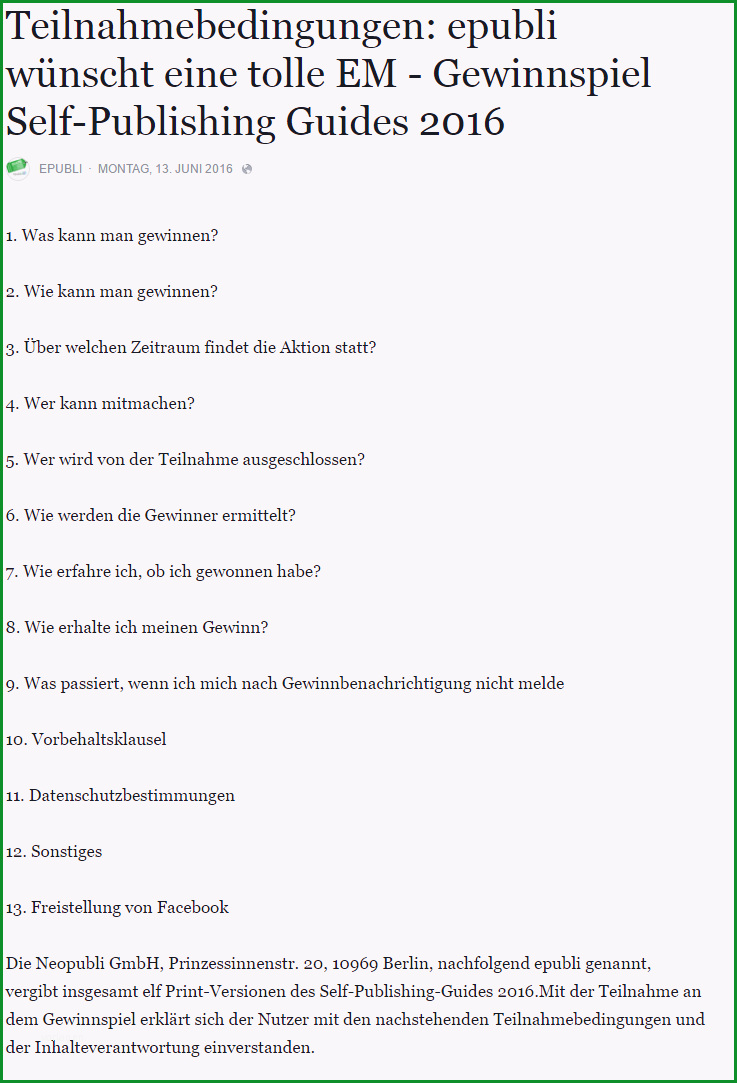 gewinnspiel erstellen