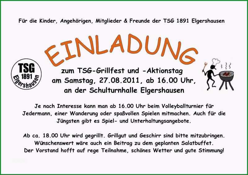 grillfest und vereinsaktionstag