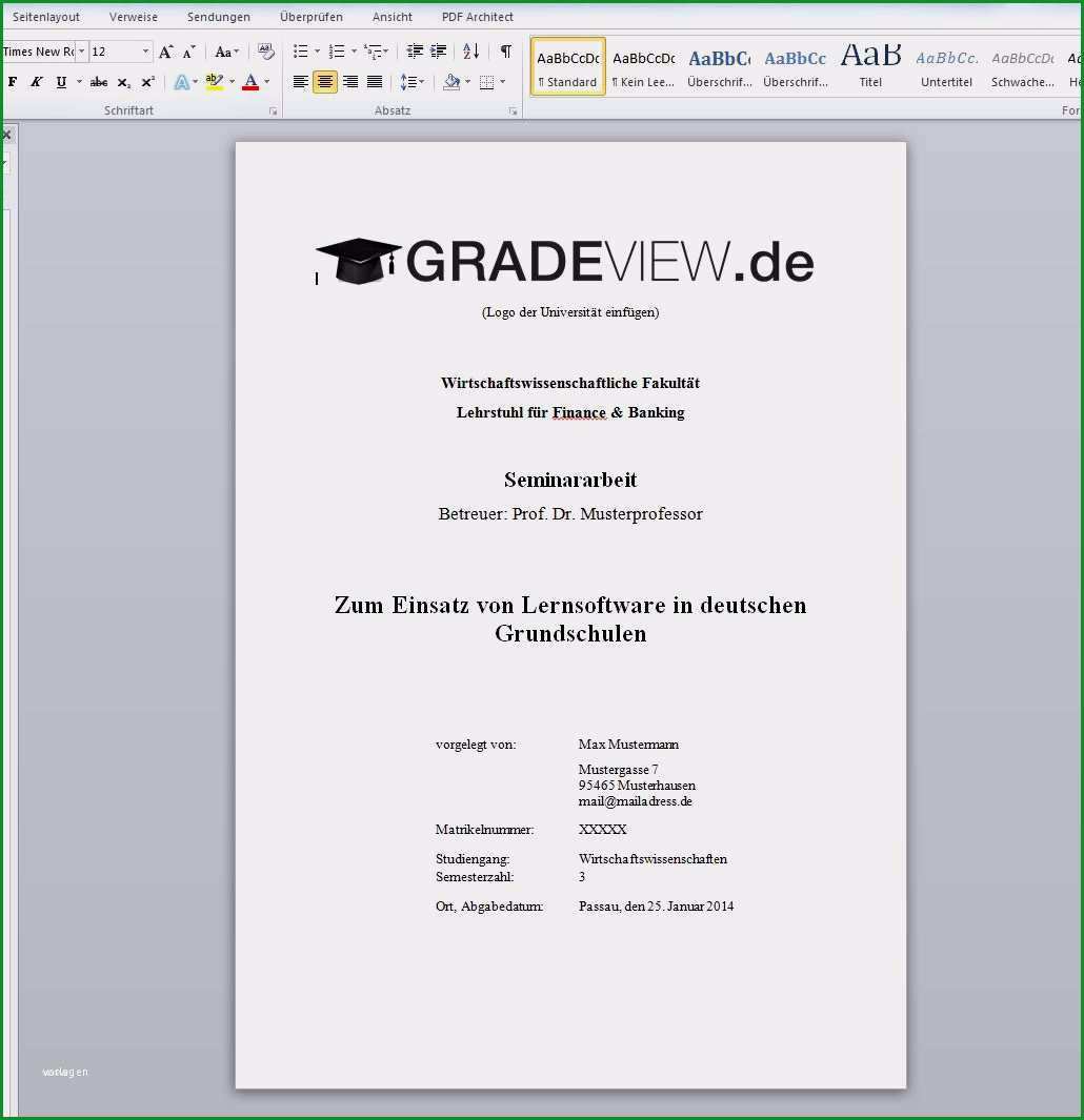 jura hausarbeit vorlage word elegant vorlage fur das deckblatt einer seminararbeit zum