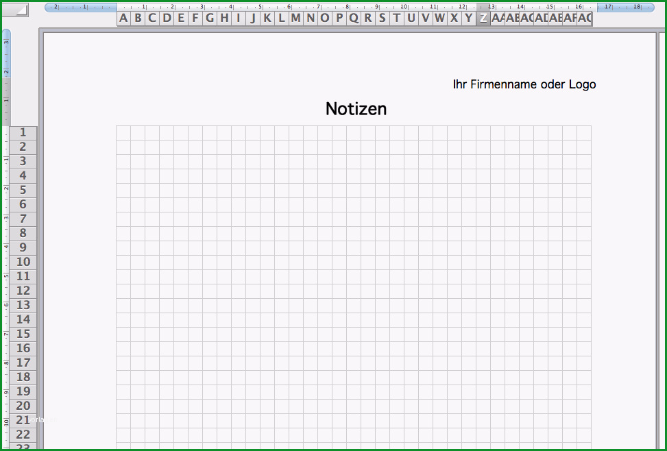 karo blatt als excel vorlage