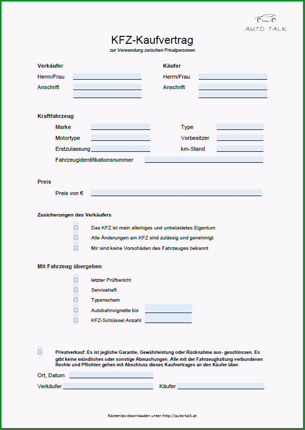 kaufvertrag kfz 339