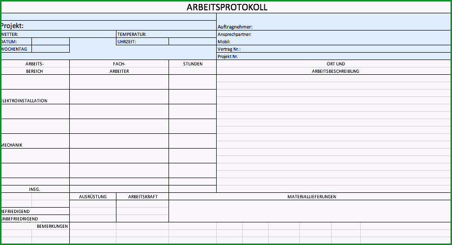 Excel Projektmanagement Vorlagen fuer das Bauwesen