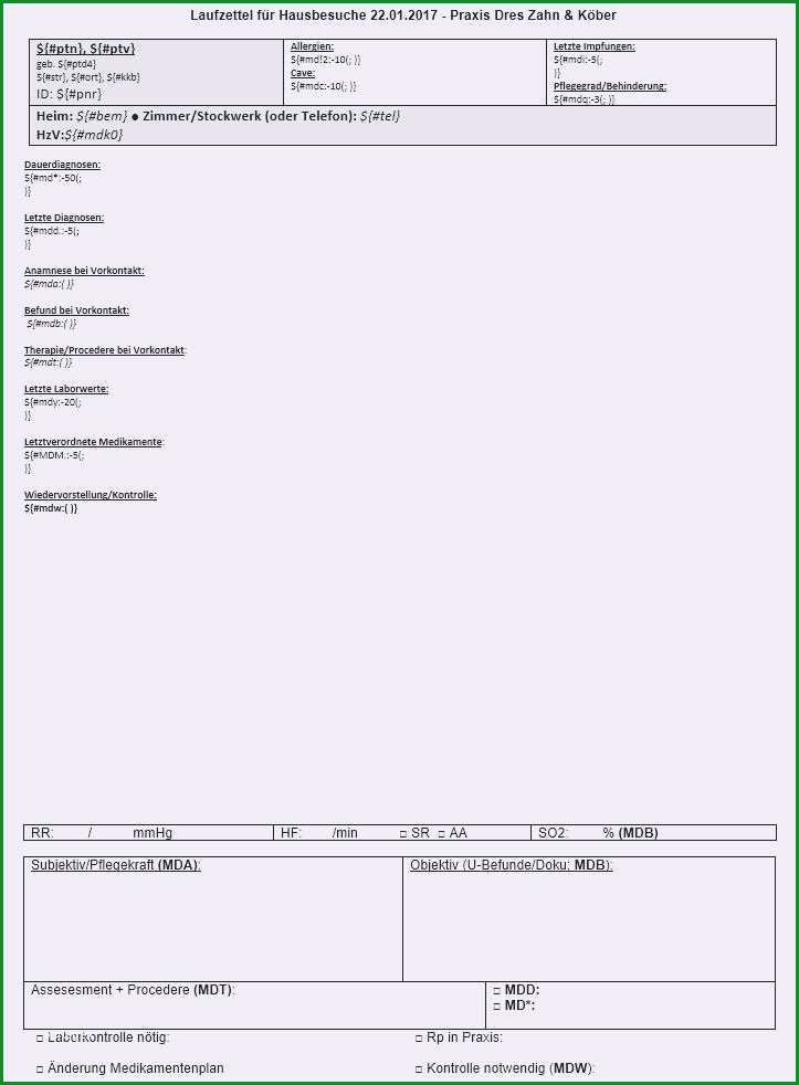 medikamentenplan vorlage