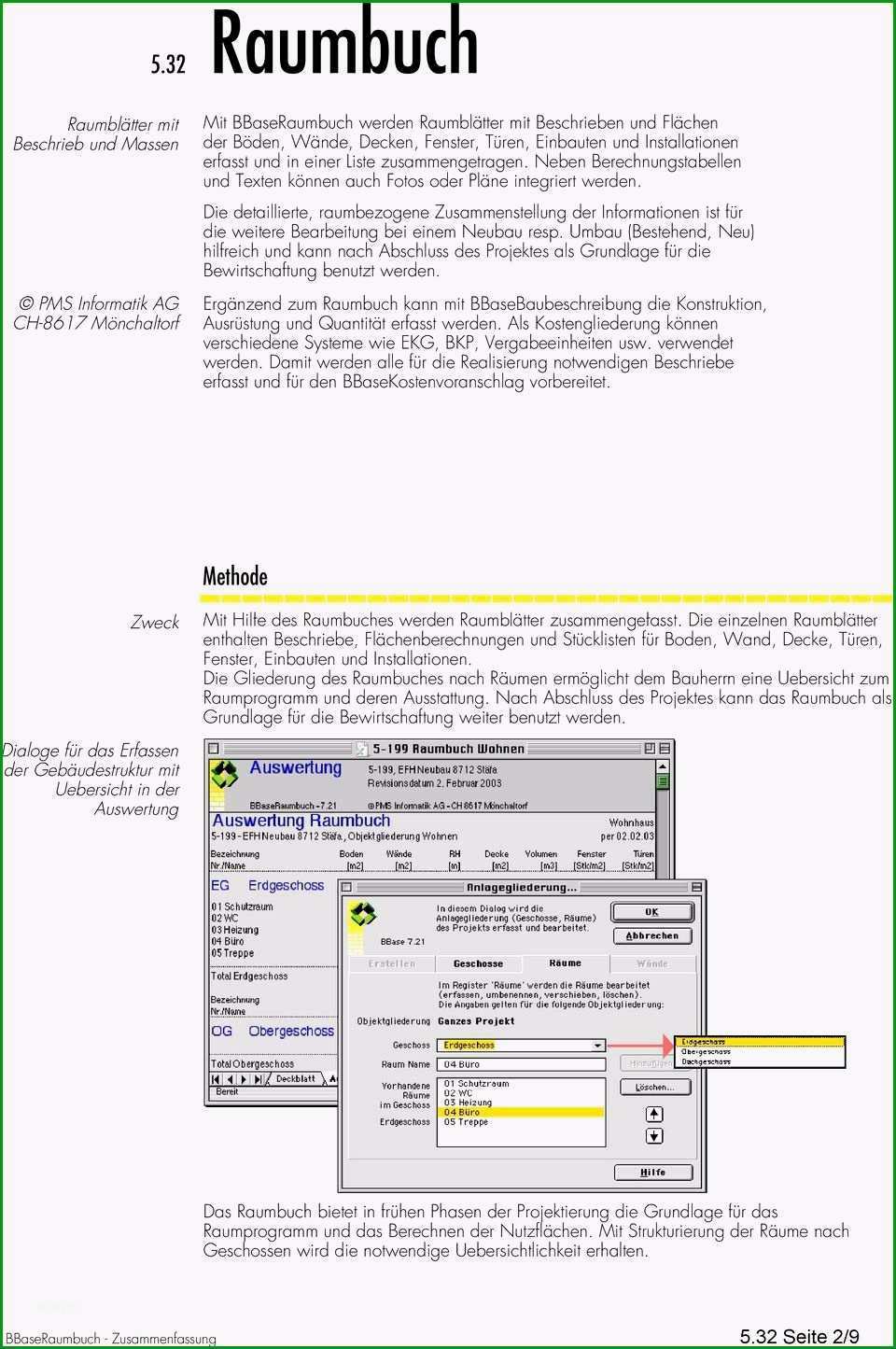 raumbuch excel