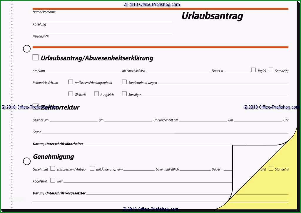 product info info=p sigel Urlaubsantrag A5 quer selbstdurchschreibend 2 x 40 Blatt SD045