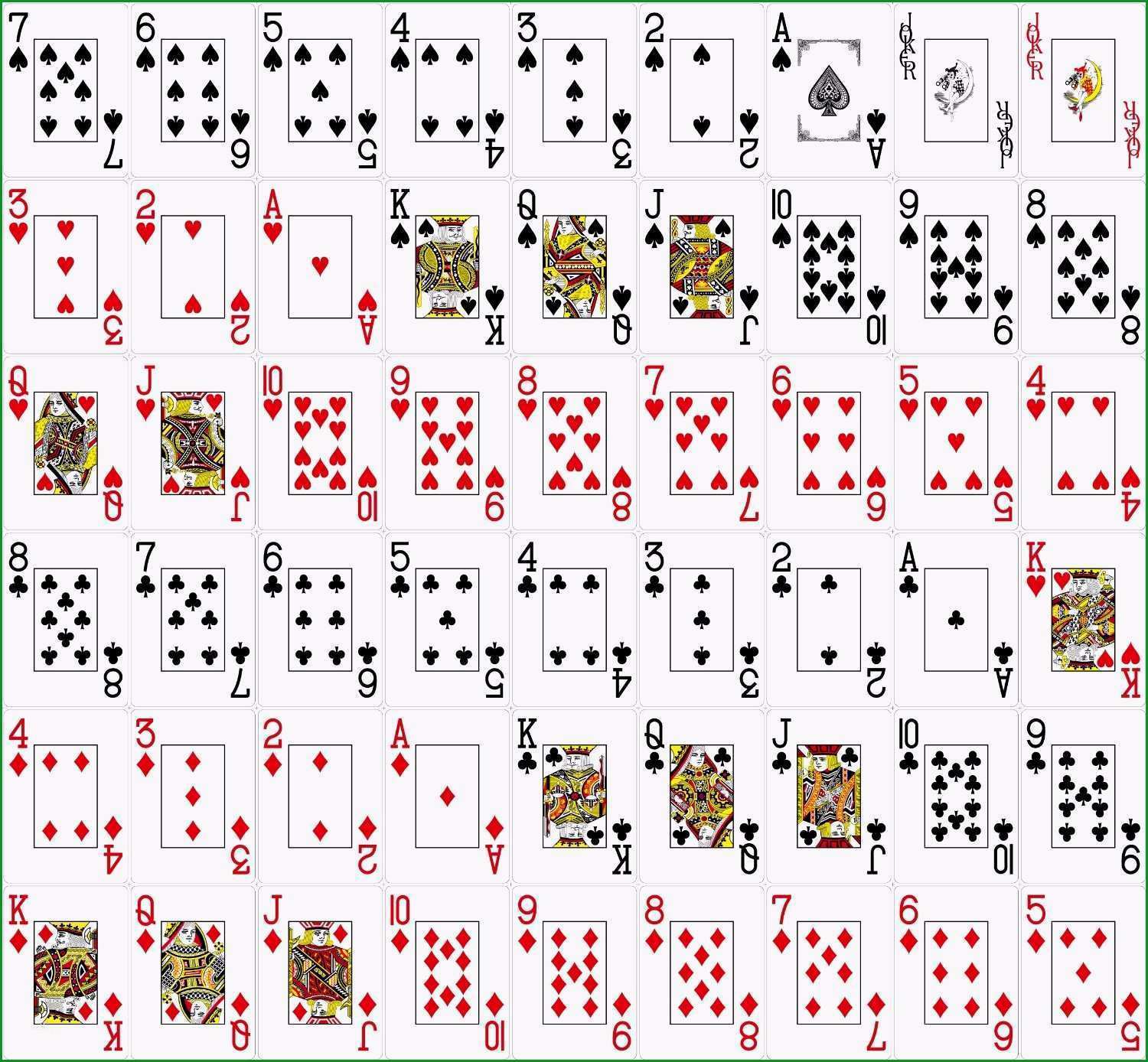 spielkarten selber drucken vorlage sus alle karten ihr experte