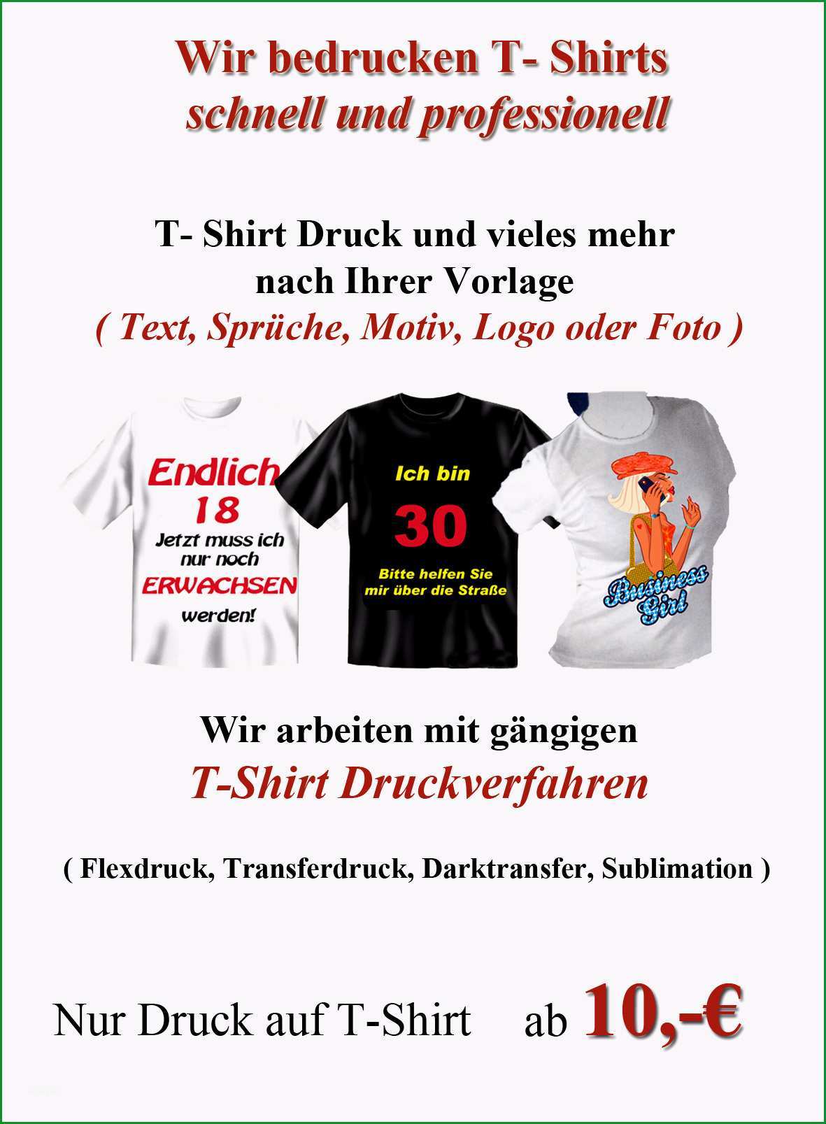 t shirts druck