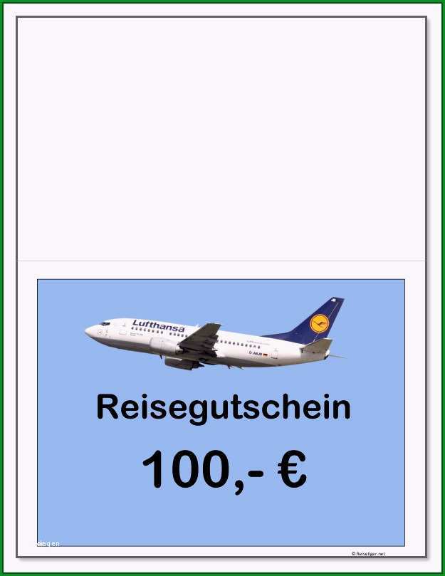 vorlage reisegutschein