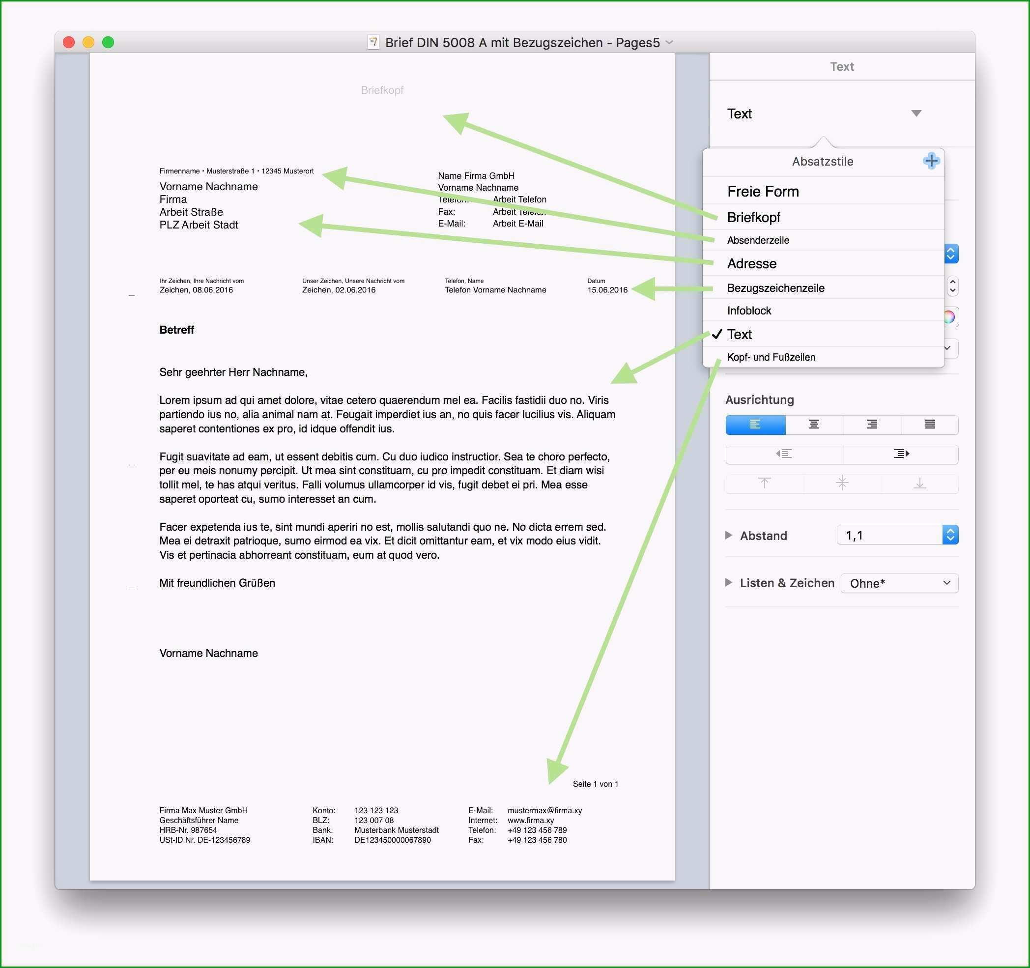 11 brief mit fenster vorlage