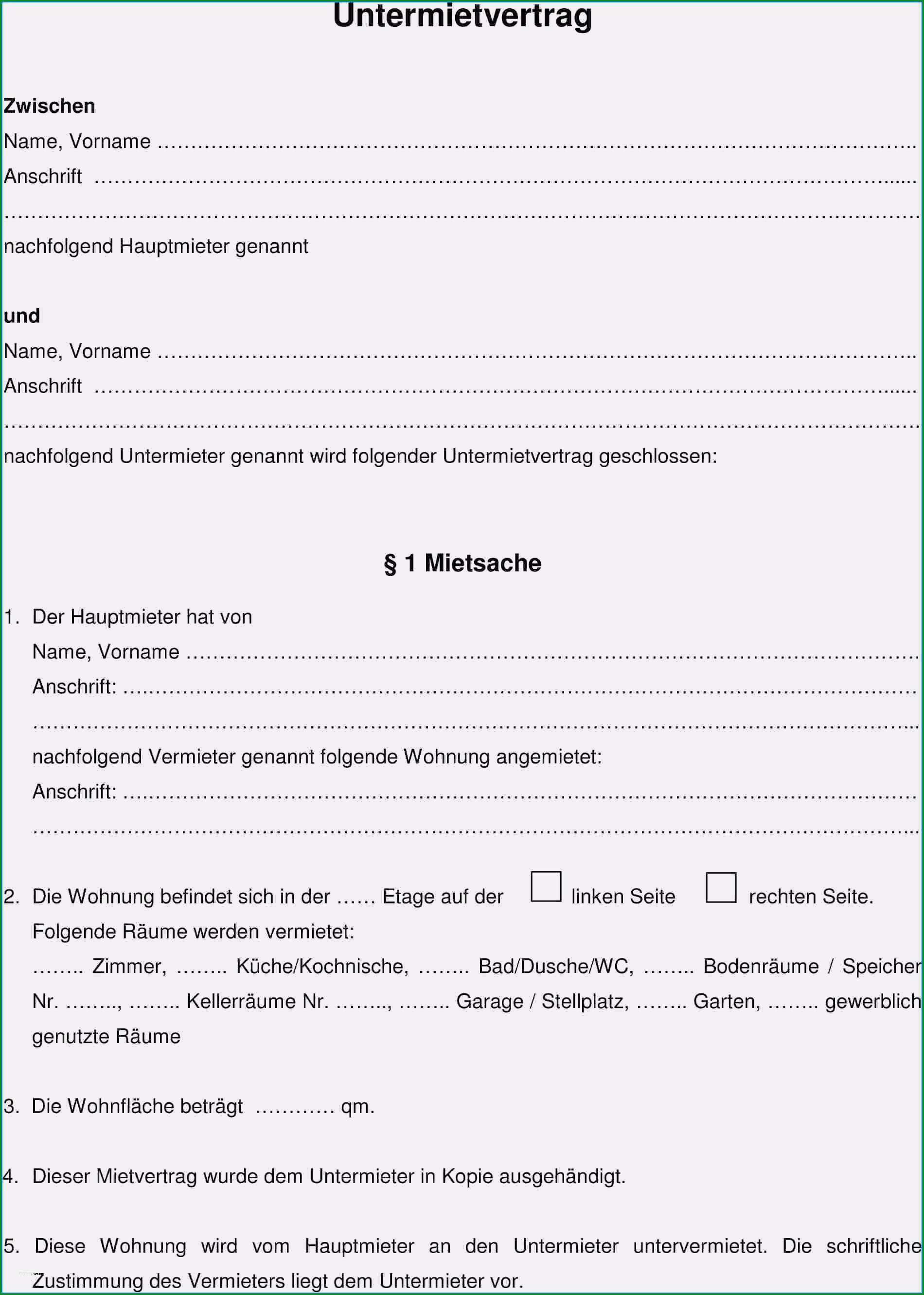 11 mietvertrag vorlage pdf