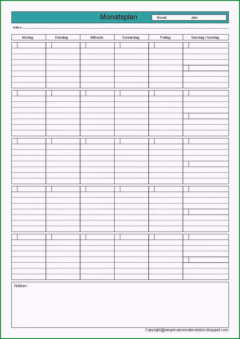 12 wochenplan vorlagen zum ausdrucken