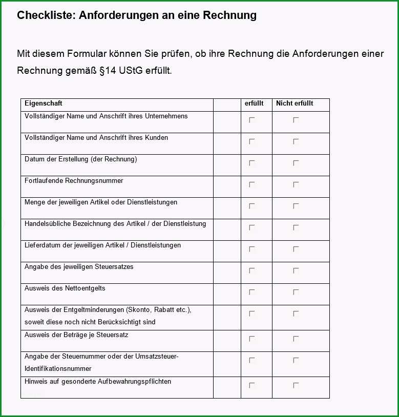 14 checkliste excel