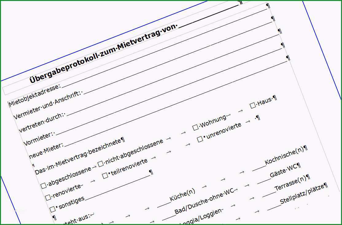 17 wohnungsubergabeprotokoll vorlage