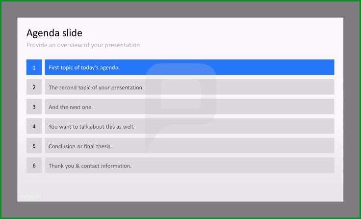 agenda powerpoint