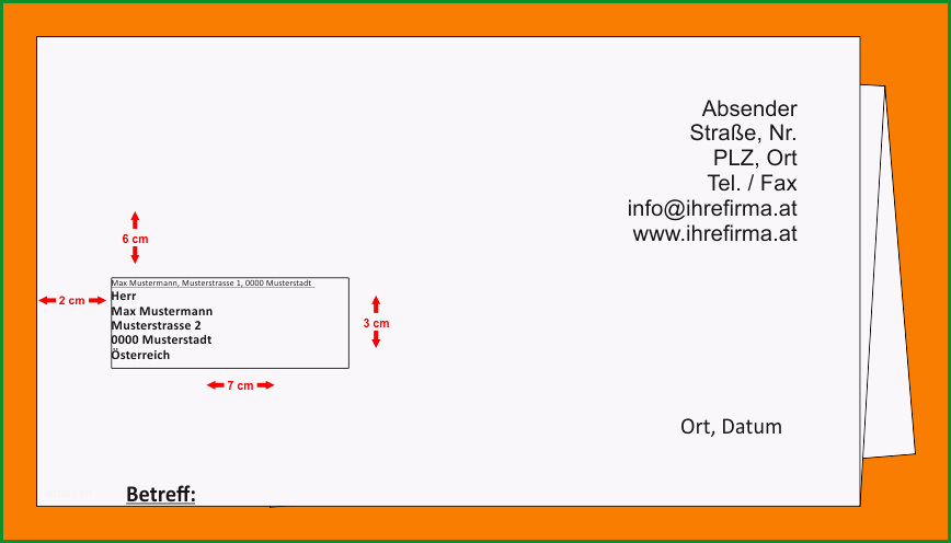 7 briefumschlag adresse
