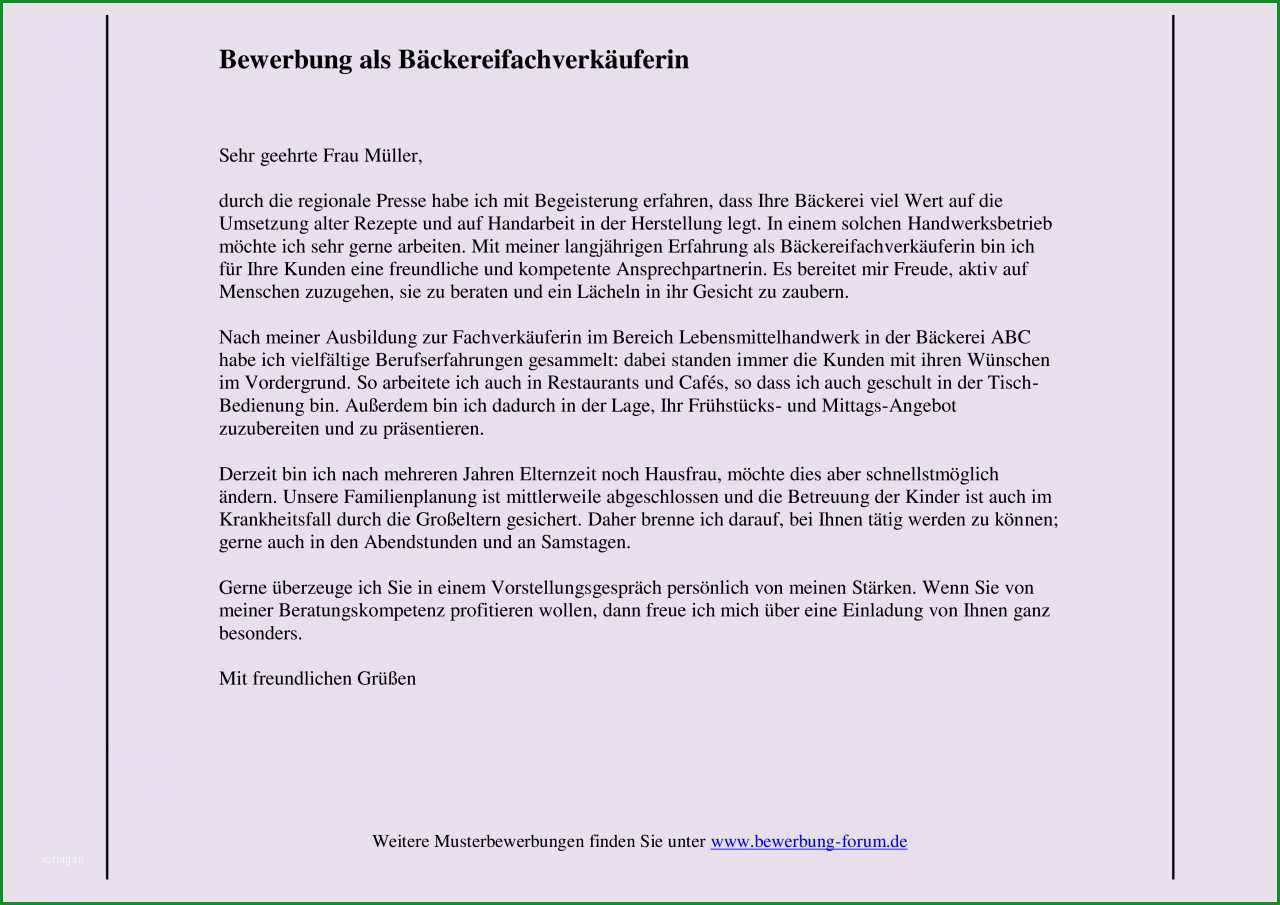 bewerbung als baeckereiverkaeuferin t