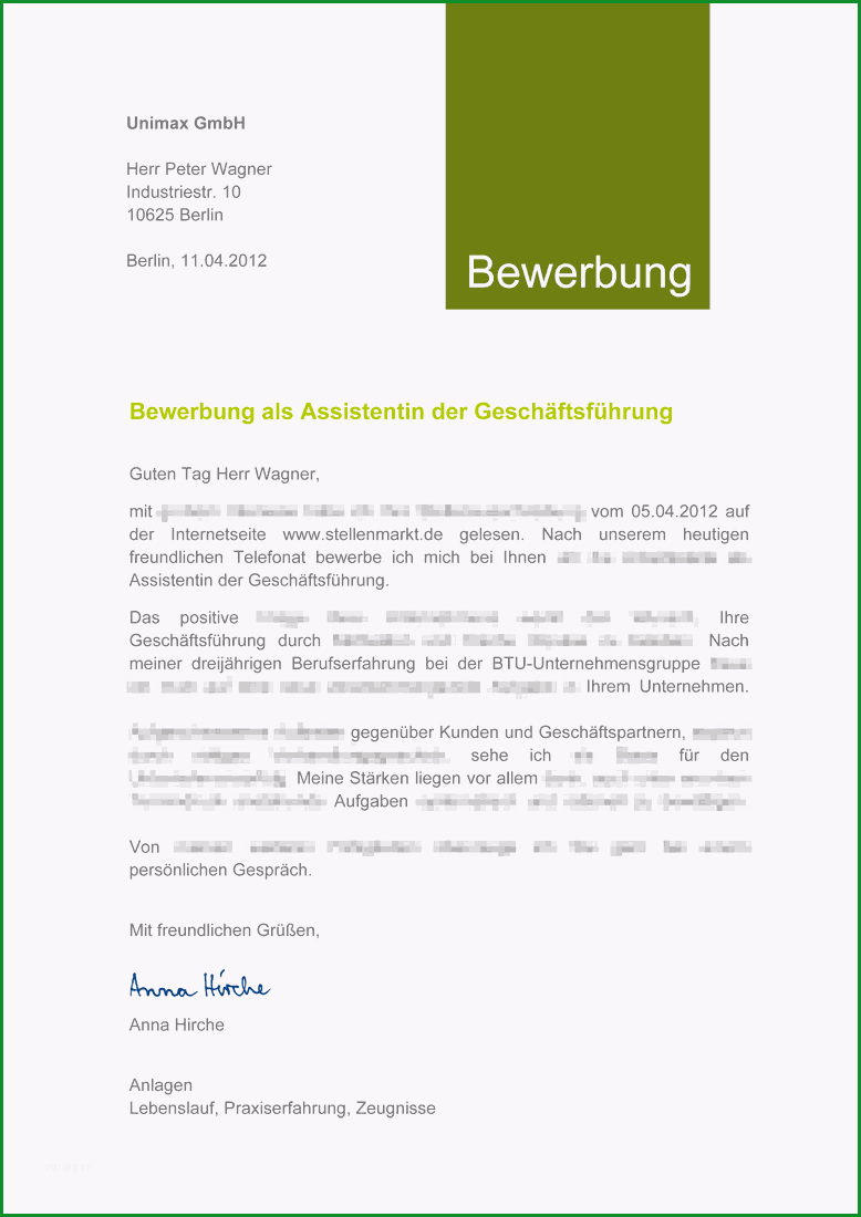 bewerbung schreiben