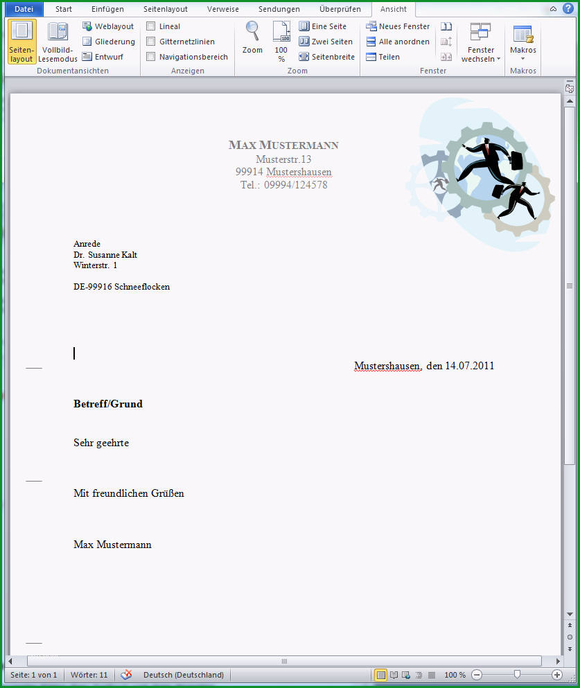 briefkopf mit microsoft word erstellen 2