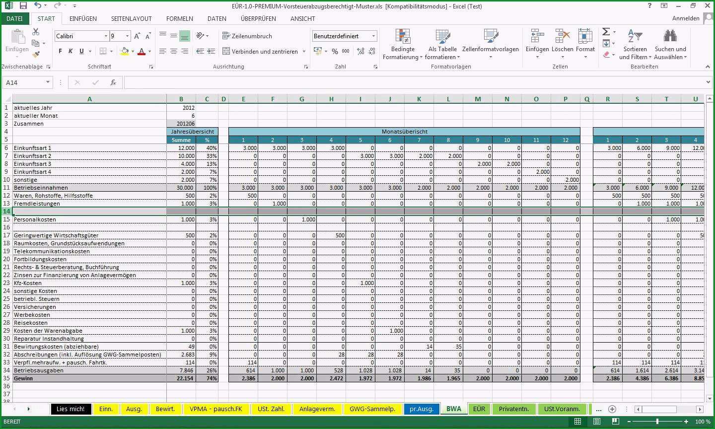 buchhaltung kleinunternehmer excel design sowie einnahmen u¨berschuss rechnung kleingewerbe vorlage