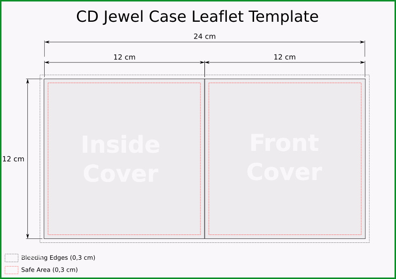 cd template jewel case leaflet
