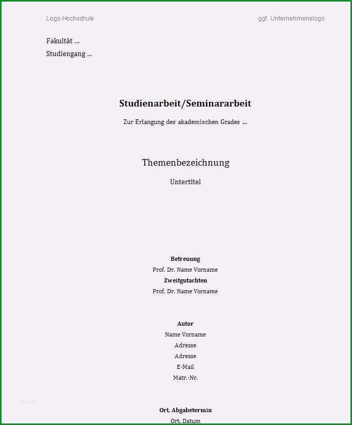 deckblatt hausarbeit vorlage grosartig kostenlose vorlage fur ihre stu narbeit seminararbeit